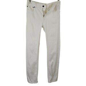 Levi Strauss 510 Skinny Womens 20R 30WL White Slim Fit Denim Casual Boho Jeans